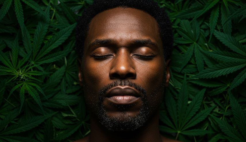meditando com cannabis